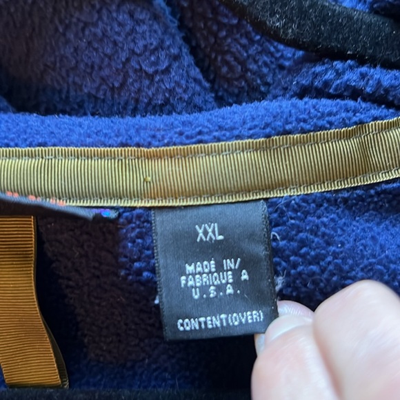 Vintage Patagonia Synchilla Navy Full Zip Fleece Jacket Made in USA. Mens XXL - Picture 6 of 7